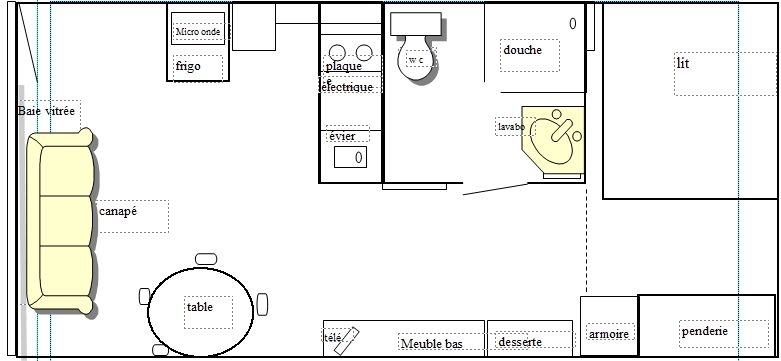 plan intérieur studio